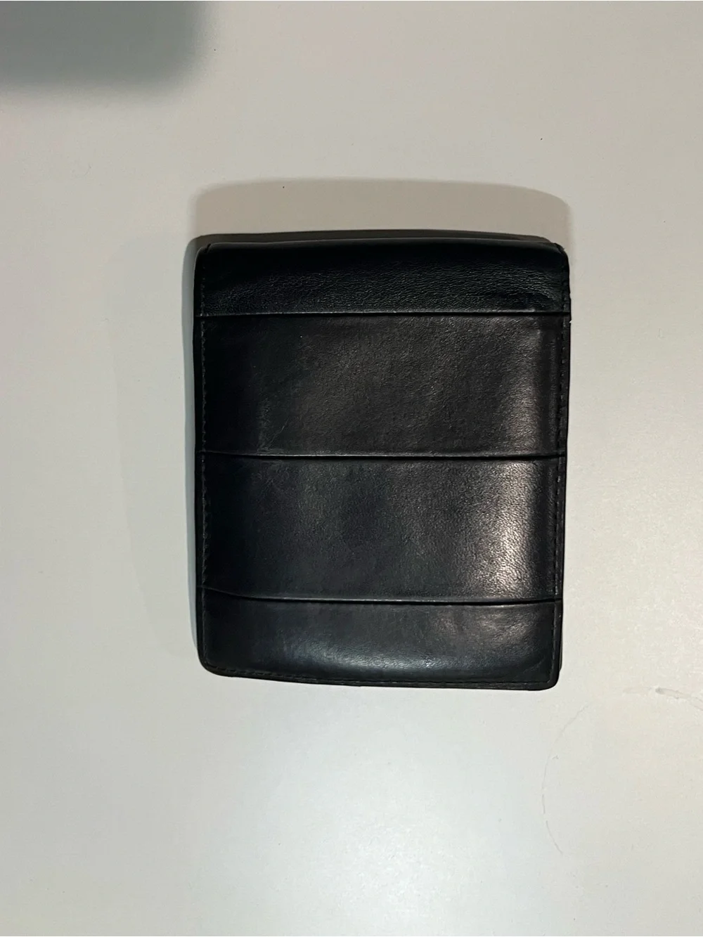 Coach Men's Black Leather Trifold Card Holder